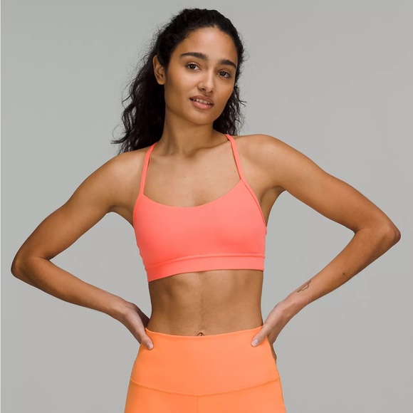 Lululemon Flow Y Nulu Bra size 10 in Raspberry Cream and Vivid Plum - Picture 2 of 7